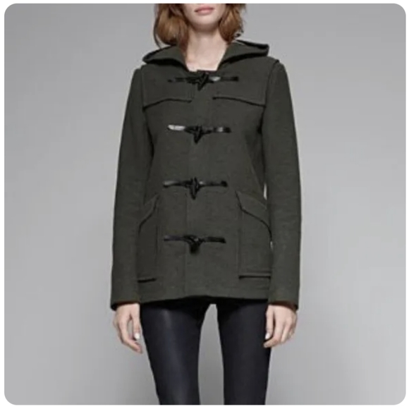 Theory Jackets & Blazers - Theory moss green wool toggle coat s